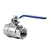Stainless Steel Ball Valve, 1/2 Inch NPT, Industrial Grade Plumbing Control with Blue Handle Lever (1pack, 1/2inch)