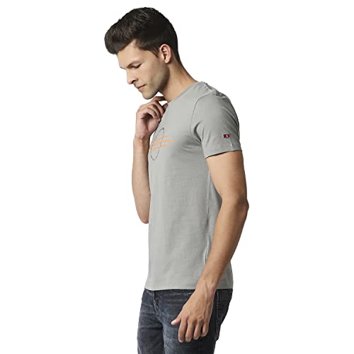 Image of Being Human Grey Regular Fit Men's Short Sleeves T-Shirt Clothing