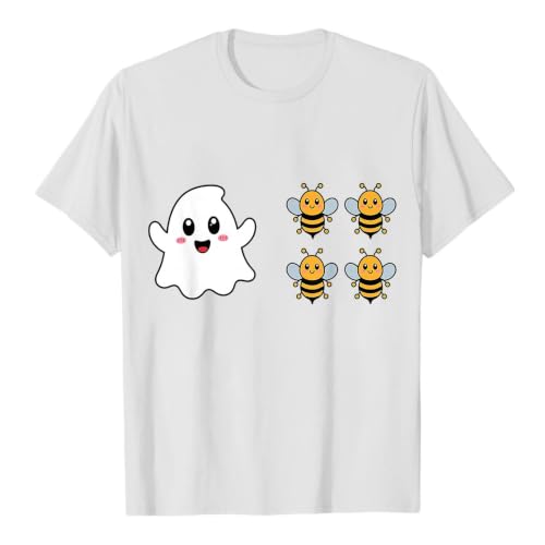 Boo Ghost Shirts for Women Happy Halloween Short Sleeve Costume T-Shirt - image 3