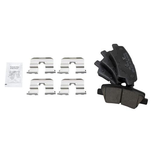 Image of TRQ Rear Brake Pad and Rotor Set Ceramic Coated Rotors Calipers Compatible with 2015 Hyundai Sonata 2014 Kia Optima