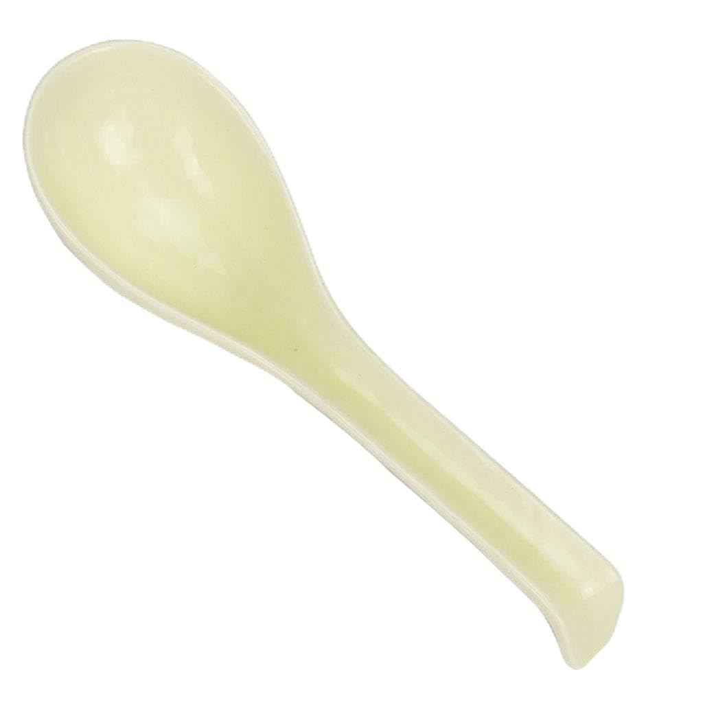 cuchara Cerámica sopa de cucharas, cucharas de arroz, chino Won Ton sopa de cuchara cuchara sopera (Color : 4 pack)