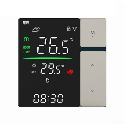 Thermostat intelligent WiFi 316A avec compatibilité Tuya pour chauffage au sol électrique, chaudières à eau et à gaz, prend en charge l'assistant et le contrôle à distance de la température via