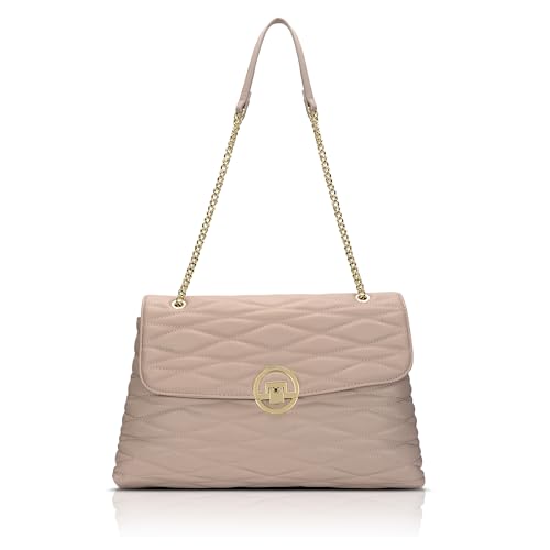 Image of Lavie Luxe Women's Monogram Wella 3-Compartment Satchel Handbag | Satchel Bag for Work | Ladies purse | Stylish Shoulder Bag | Gift For Women