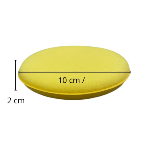 Image of Color Zebra Car Polish Foam Applicator Pad, Soft Car Wax Detailing Sponge- 10cm X 2 cm (Pack of 2)