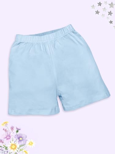 Image of KiddoPanti Girls Cycling Shorts Pack of 3 | Soft & Stretchy Cotton Spandex | Comfortable Fit with Elastic Waistband | Solid Colors Half Tights for Girls Inners