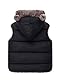 Baby Jungen Mädchen Kapuze Puffer Weste Down Winddichte Jacke Warme Weste Herbst Winter Kapuze Schwarze Jacke 2-3 Jahre
