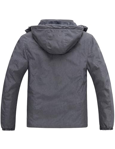 Image of Wantdo Men's Mountain Waterproof Ski Jacket Windproof Rain Jacket Winter Warm Hooded Coat