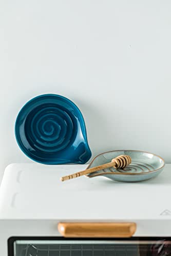 image for Cormomu Spoon Holder, Ceramic Spoon Rest for Kitchen Counter Farmhouse