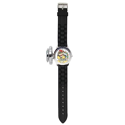 Image of Accutime Kids Nintendo Super Mario Digital Flashing LCD Quartz Childrens Wrist Watch for Boys, Girls, Toddlers with Black Color Strap (Model: GSM4195AZ)