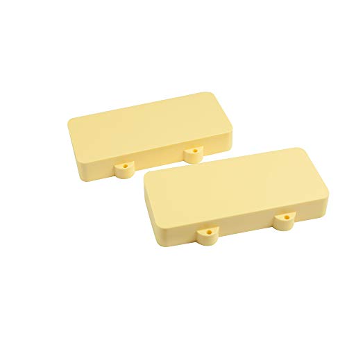 WD MUSIC Replacement Pickup Cover Set Of 2 For Fender Jazzmaster WY}X^[ sbNAbvJo[Zbg (Closed, Ivory)