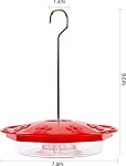 Cummingbird Feeder pour l'extérieur Suspension, 2 Pack, fuite-proof, facile à nettoyer et à recharger, Saucer Humming Feeder pour les oiseaux hummer, y compris crochet suspendu, avec 5 Ports d'alimentation