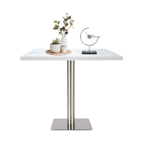 LENJKYYO Tischfuß Edelstahl Quadratisch Tischgestell Tischbein Tischfuß...