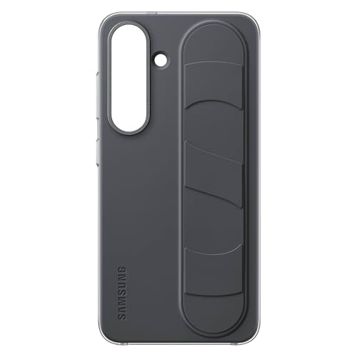 Image of Samsung Galaxy S25 Standing Grip Phone Case, Protective Cover, Soft Touch, Kickstand, Durable Design, US Version, EF-GS931CBEGUS, Black