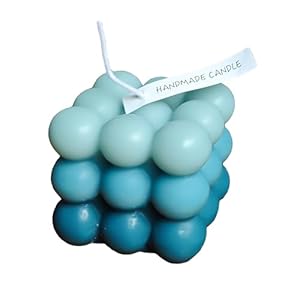 Handmade Bubble Candle – 2.3″ 2.3″ Gradual Color Decor for Cute Room or Preppy Aesthetic, Teen Girls’ Room Decor, TikTok Aesthetic Candle for Gifts