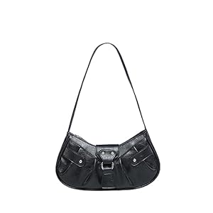 Verdusa Women’s Pleated Hobo Shoulder Bag PU Leather Clutch Handbag