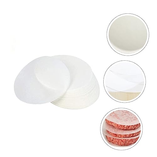 GRIRIW 50 Sheets Round Baking Paper Mat Oil Proof Non-stick Heat-resistant Great for Baking Bbq Picnic Camping for Parties Celebrations