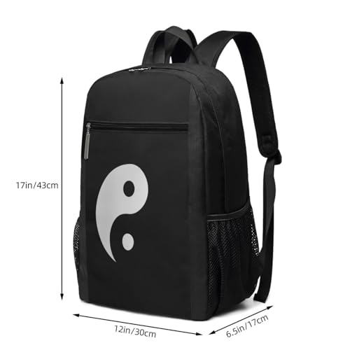Yin Yang Travel Laptop Backpack, Business Anti Theft Slim Sturdy Laptops Backpacks, College Computer Bag Gift for Men & Women Fits 17 Inch Notebook,Black3