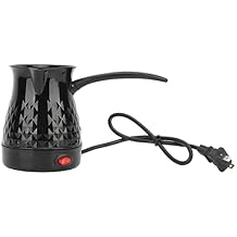 VINGVO Stainless Steel Coffee Maker, Multipurpose Electric Kettle Portable AntiScalding US Plug 110V Uniform Heating Overheating Protection, with Detachable Handle for Home Use