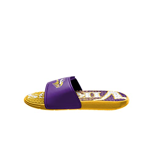 FOCO Minnesota Vikings NFL Mens Gradient Wordmark Gel Slide - L4