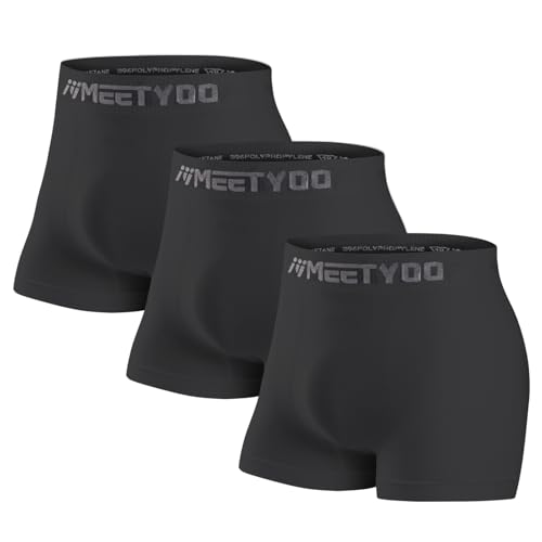 MEETYOO Compression Shorts Men, 3/4/5 Pack Spandex Running Shorts Athletic Workout Sport Performance Baselayer Underwear