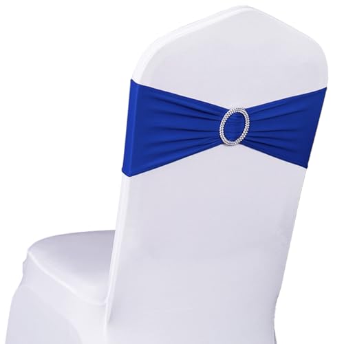 SINSSOWL Pack de 10/50PC elástica Slider Silla Spandex Funda para Silla Banda Lazos para decoración de la Boda