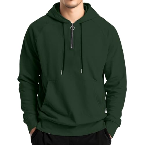 Sudaderas Hombres Cremallera Forro Polar Hombre Oversize Termica Invierno Chaqueta Chaude Hoodie Running Deporte Tallas Grandes Trabajo Sport Survetement Navidad Casual Ropa 2#Verde del ejército L