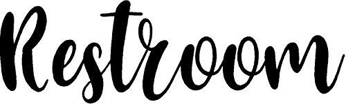 CreativeSignsnDesigns Door Vinyl Decal - Pantry, Restroom, Closet Water, Closet, Laundry, Office, toilettes, Bathroom (Restroom, Black)