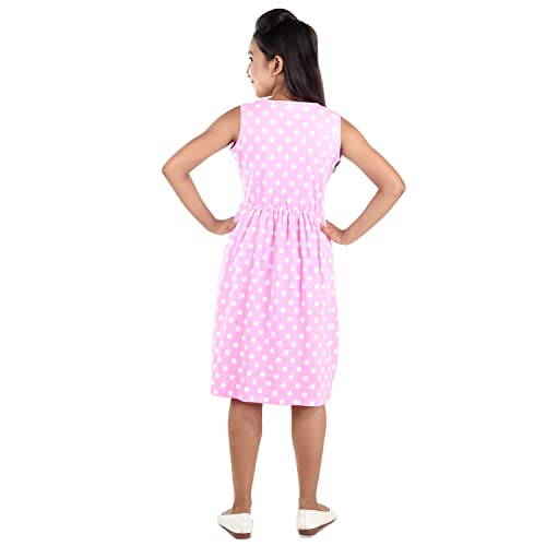 Image of Clothe Funn Cotton Girls Sleeveless Frock Knee-Length Casual Dress