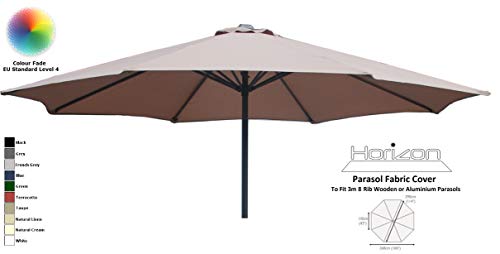3M REPLACEMENT PARASOL FABRIC COVERS FOR 8-ARM PARASOL (Taupe)