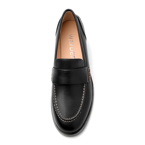 WAYDERNS Comfortable Loafers for Women Slip on Chunky Block Heels Round Toe Low Heel Pumps Shoes Business Office Work Party Dress Shoes 1.4 Inch4