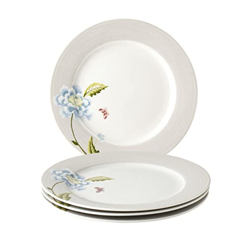 Laura-Ashley-Heritage-Cobblestone-Pinstripe-10-Dinner-Plate-Set-in-Giftbox-Porcelain-Dining-Plates-Microwave-Safe-Ceramic-Dinnerware-FloralGrey Laura Ashley Heritage Cobblestone Pinstripe 10 Dinner Plate Set in Giftbox Porcelain Dining Plates Microwave Safe Ceramic Dinnerware FloralGrey