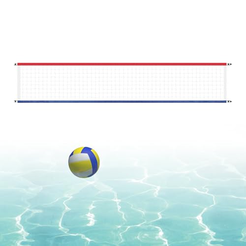 Red de Voleibol de Piscina, 15 x 3 pies, Ajustable, de Repuesto, con de Almacenamiento, Redes de Voleibol de Piscina Resistentes, Redes de Voleibol de Playa Impermeables para jardín, Juegos