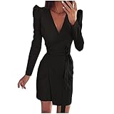 Mode Frauen Winter Casual Solid Dress V-Ausschnitt Langarm Sexy Kleid 3187 Picknick Leandra dot/Blumen 00207 Birdy 40er pin zubehör charmant ober halb