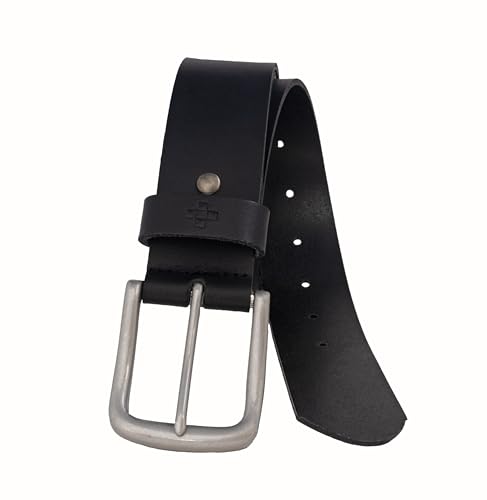 Vince Camuto Mens Jean Belt | Black Belt Width | Genuine Leather Belt | Nickle Belt Buckle3