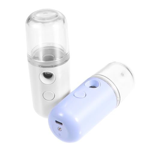VALICLUD Pulverizador Facial Nano Usb 2piezas Humidificador Facial Portátil Máquina De Bruma Hidratante Para Tipo De Adecuado Para Viajes y Diario Incluye Cable De Carga