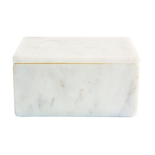 Boîte de rangement en marbre avec couvercle design - 4