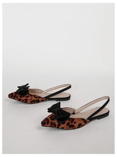Image of Verdusa Women's Bow Pointed Toe Flat Shoes Slingback Flats Dress Shoes