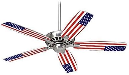 USA American Flag 01 - Ceiling Fan Skin Kit fits most 42 inch fans (FAN and BLADES SOLD SEPARATELY)