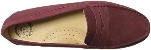 Driver Club USA Women's Leather Made in Brazil Naples 2.0 Penny Driver Moc Loafer, Wine Nubuck, 6 M US | Image 4