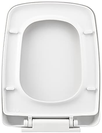 Toilet Seat, Quiet and enduring White Toilet Seat, Easy Installation, Protects Against Bumps and Pinching Fingers