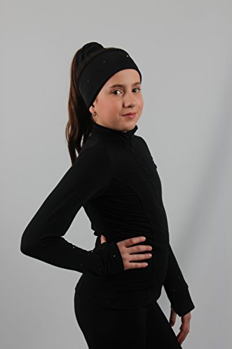 EMZA Veste sur Le Patinage Artistique (Noir, 128-134 (7-9 Ans)) Cover