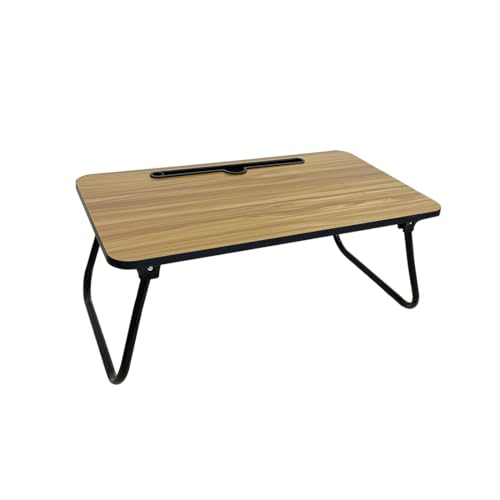 Acomoda Textil – Mesa Laptop Plegable de Madera Natural para Ordenador Portátil en Sofá o Cama. Bandeja Auxiliar Multiusos para Desayuno, Leer o Trabajar 52,5X30X21,5 cm.
