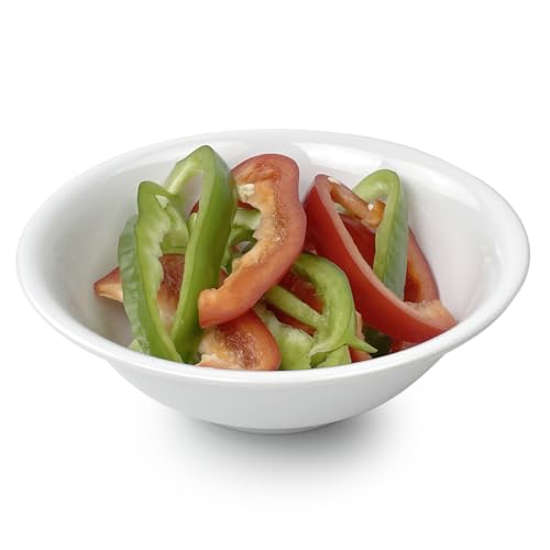 Eweigeer 6-Inch Melamine Bowls For Cereal Salad Rice Soup Dessert Snack Candy Ice-Cream Pudding Fruit Plastic Bowl.(8 Pcs) White thumb #4