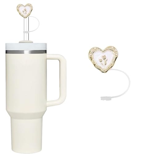 Tapas de silicona reutilizables para pitillos estilo corazones miniatura 1