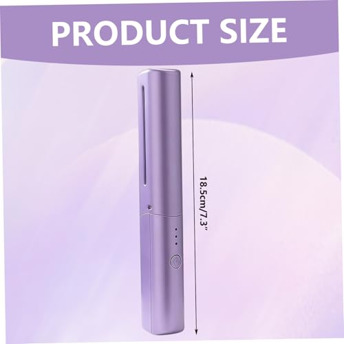 Cepillo alisador de cabello inalámbrico mini 7 pulgadas púrpura miniatura 5
