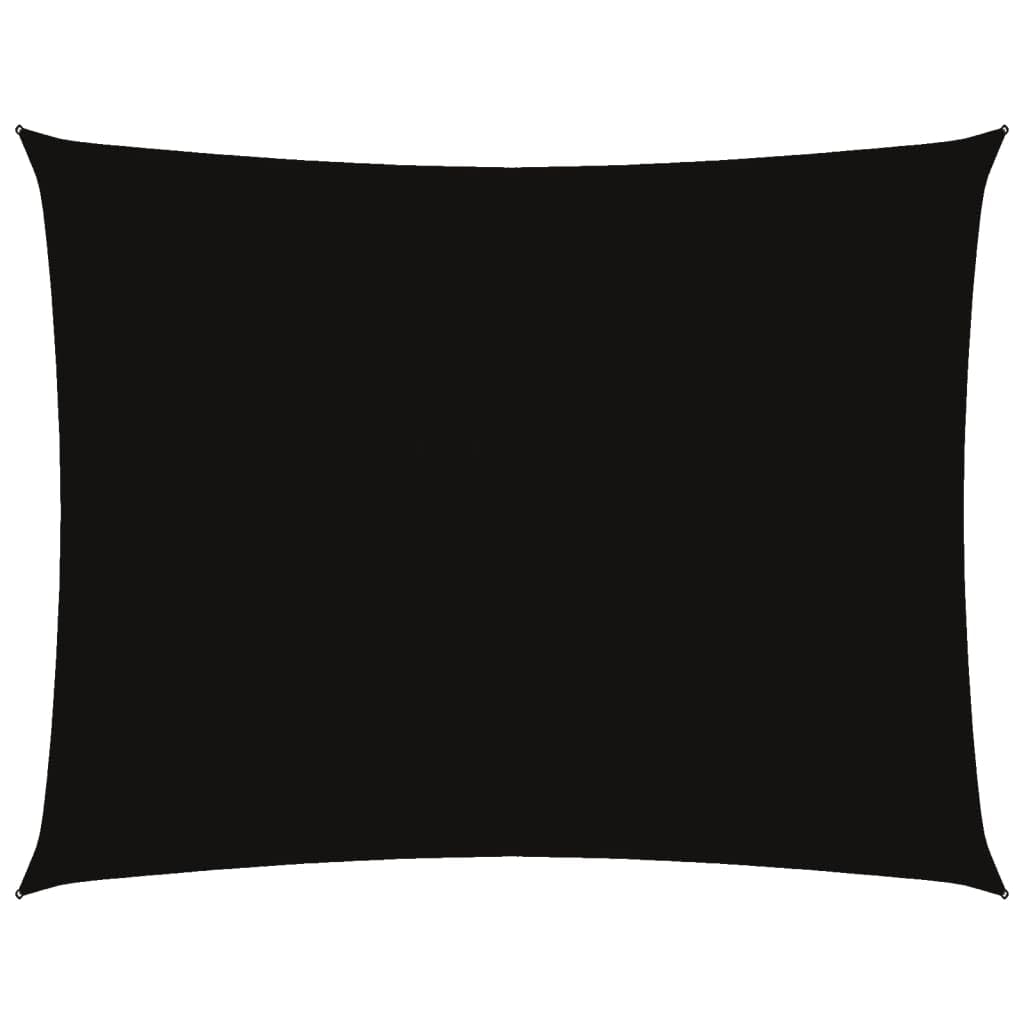 Toile ombrage imperméable 3,5x4,5 m rectangulaire tissu Oxford noir anti-UV jardin