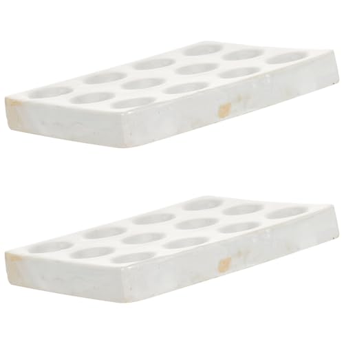 CHICAMPERA Placa de Porcelana Cerámica para Experimentos Científicos 12 Orificios y Negra 2 Unidades para Laboratorio de Química Pruebas Químicas Placa de Reacción Puntual