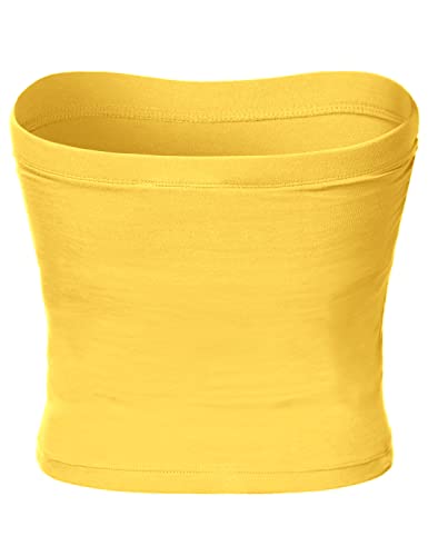 Image of Women's Shapewear Tube Tops Strapless Ruched Built-in Shelf Bra Casual