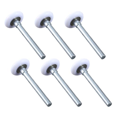 WHAMVOX 6 Piezas Rodillos de Puerta de Garaje Nylon con Rodamientos Silenciosos y Resistentes para Uso Residencial y Comercial Compatibles con Rieles Estándar Reemplazo Fácil y Duradero