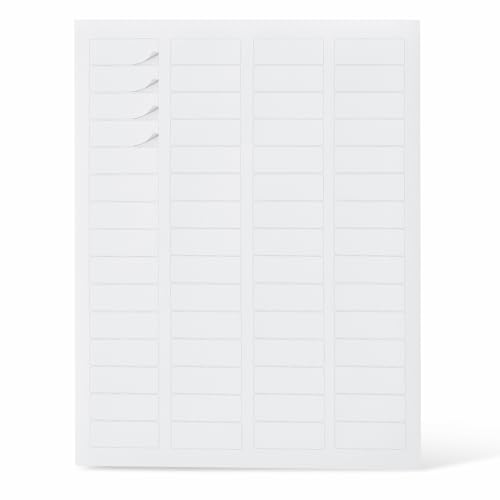Amazon Basics - Etichette per Indirizzi Stampabili, 1.7cm x 4.4cm, 3000 Etichette Postali in Bianco